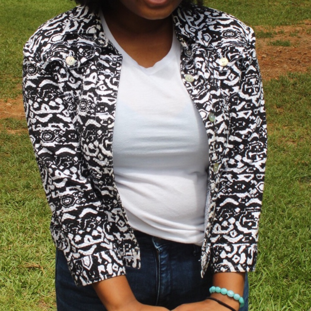 Black & White Ruby Rd Jacket